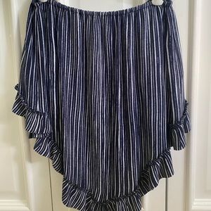 Strapless Navy Blue Top